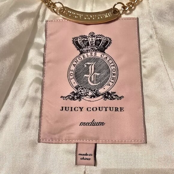 Juicy Couture White Bloomed Print Floral Jacket Sz M - Picture 12 of 15